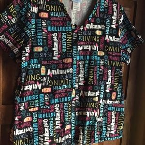 Summer theme scrub top